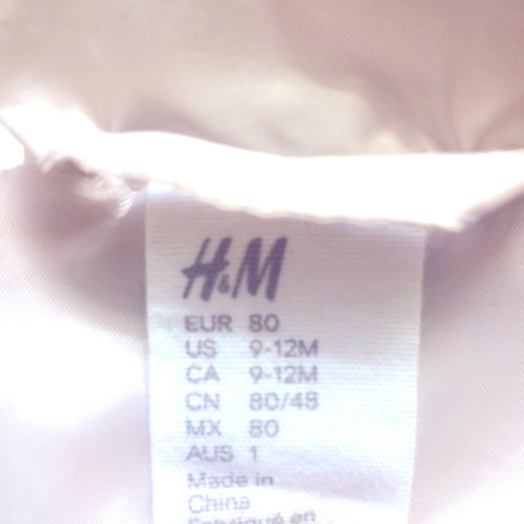 H&M Lightweight Puffer Jacket, Size 9-12 months - Picture 6 of 7